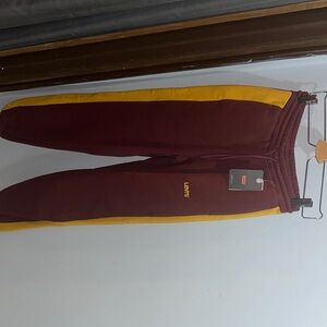 Levi's Burgundy and Yellow Joggers